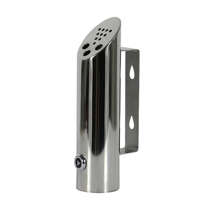 Wall Mounted Cylinder Cigarette Ash Bin Stainless Steel Outside Wall