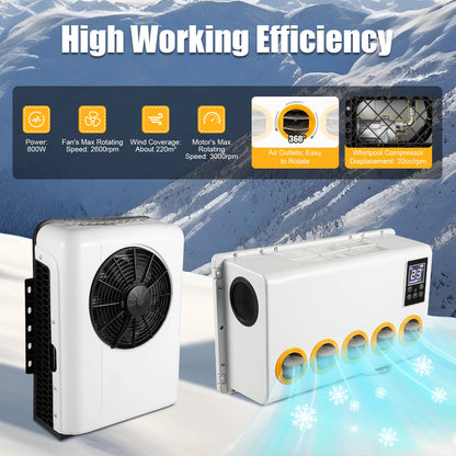 12V 960W  Split White Air Conditioner Kit