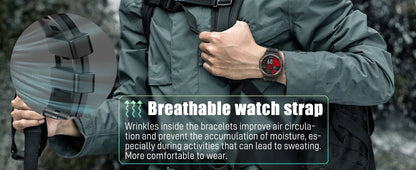 LaNikar New Smart Watch KE5 3ATM Waterproof Original Design Sports Watch With Compass And Altitude Barometer LED Flashlight Call