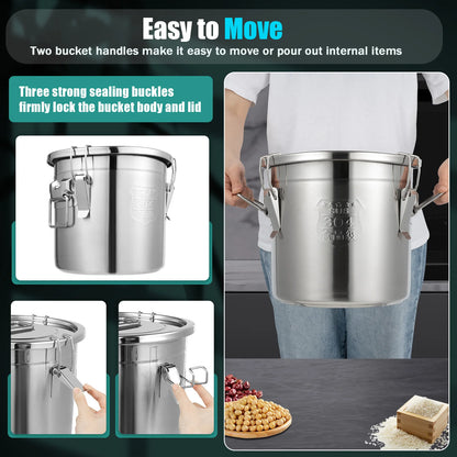 304 Stainless Steel Vacuum Sealed Cannister; Cooking or Storage