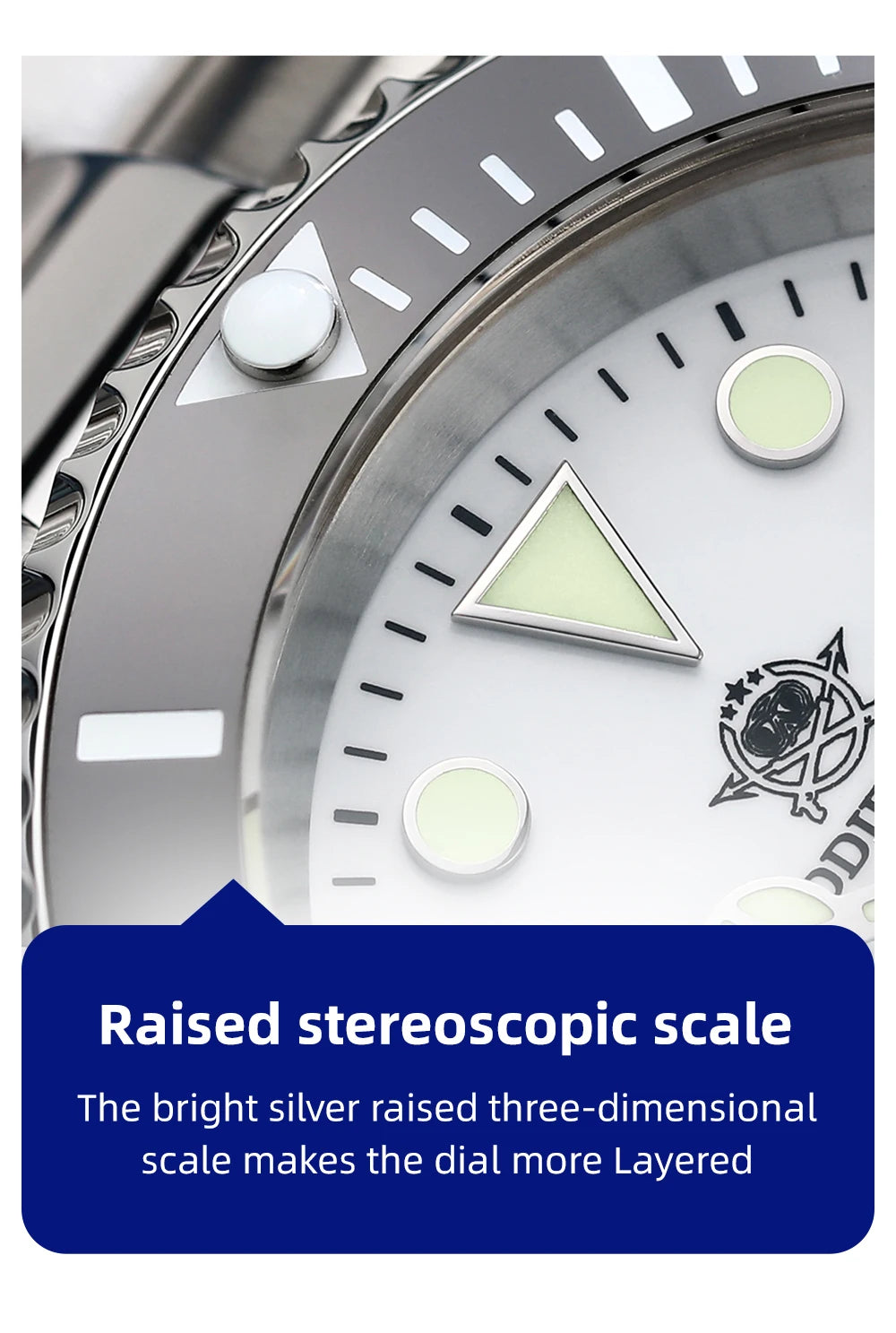 ADDIESDIVE Quartz Watch 316L Stainless Steel Windows Display Blue luminous 20Bar Ceramic Ring Waterproof Scuba