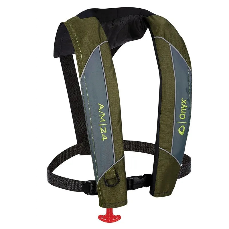 Automatic/Manual Inflatable Life Jacket, Low Profile, Compact Design
