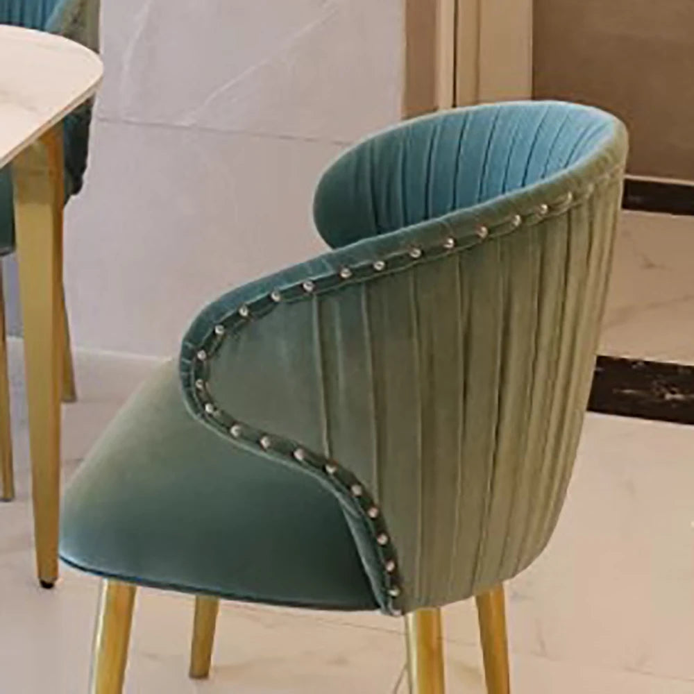 Set Of 2 Upholstered Wing Back Dining Chairs Living Room Designer Kitchen