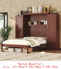 Queen Size Murphy Bed with 2 Wardrobes and Storage Shelf, Multifunctional Foldable Bed Frame for Guest Room and Bedroom, White