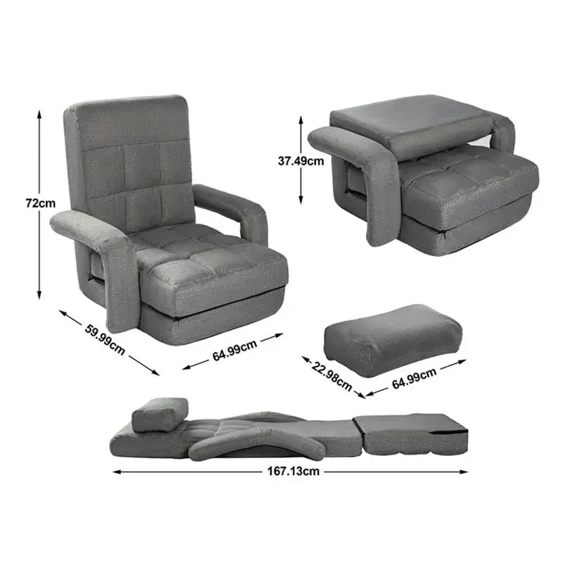 1-person Folding Living Room Sofa Bed Leisure Back Chair Living Room