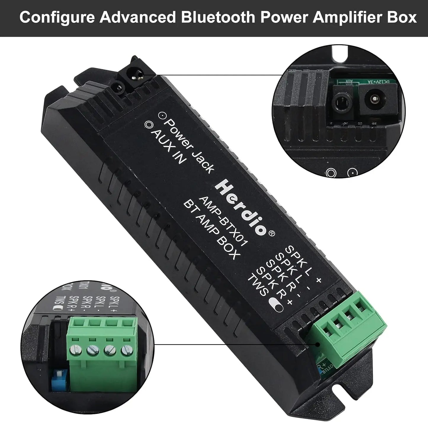 4'' 100W Heavy Duty Waterproof Boat Marine Bluetooth Speakers Surface Mounted