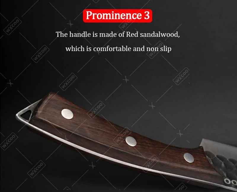 3 Pcs Stainless Steel Kitchen Chef Knife Set Multipurpose Boning Cleavers Utility Cutters Mini Meat Paring Slicing Tools