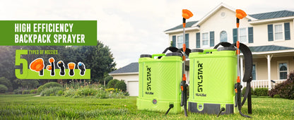 4 Gallon Battery Powered Backpack Sprayer 16L Agriculture Spray 100 PSI 5 Nozzles Electric Graden Sprayer