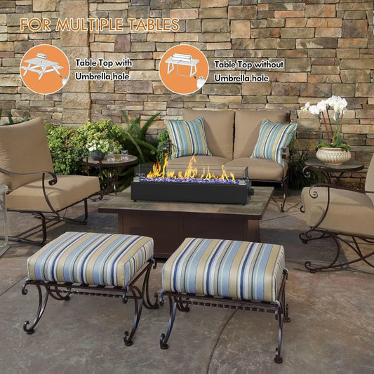 28-inch Table Top Propane Fire Pit, 40,000 BTU  Patio, Outdoor; Portable Fireplace