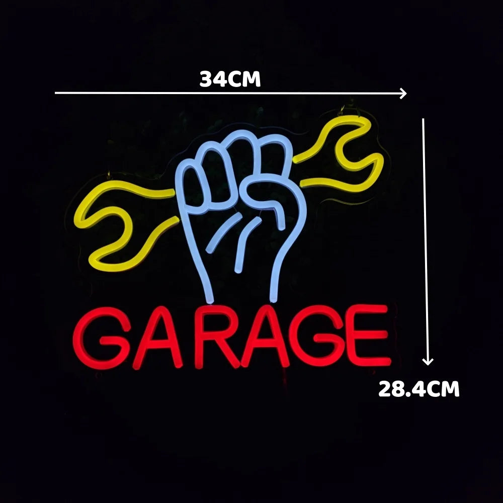 Garage Light Neon Sign, LED, Man Cave, Workshop