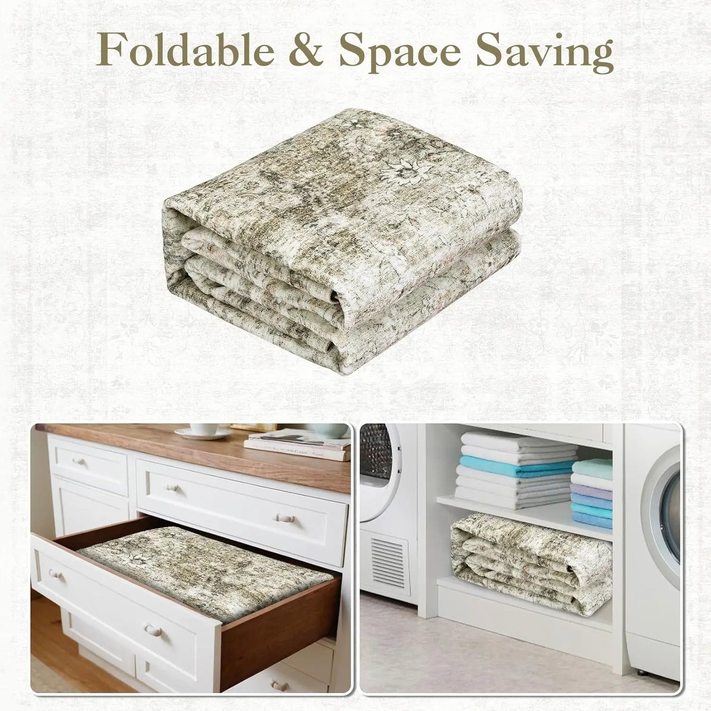 Washable Area Rug Stain-Resistant Throw Rug Indoor Carpet
