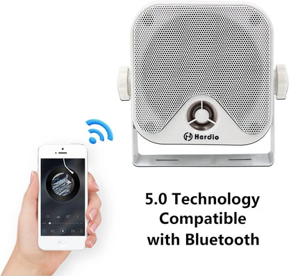 4'' 100W Heavy Duty Waterproof Boat Marine Bluetooth Speakers Surface Mounted