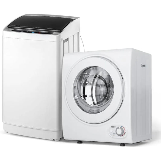 RV Size 17.8LBS Full Automatic Washing Machine and 1.5CuFt Portable Clothes Dryer Set, Compact