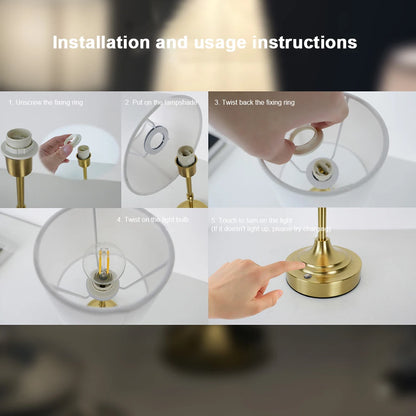 Portable Cordless Table Lamp 2200K Warm Light