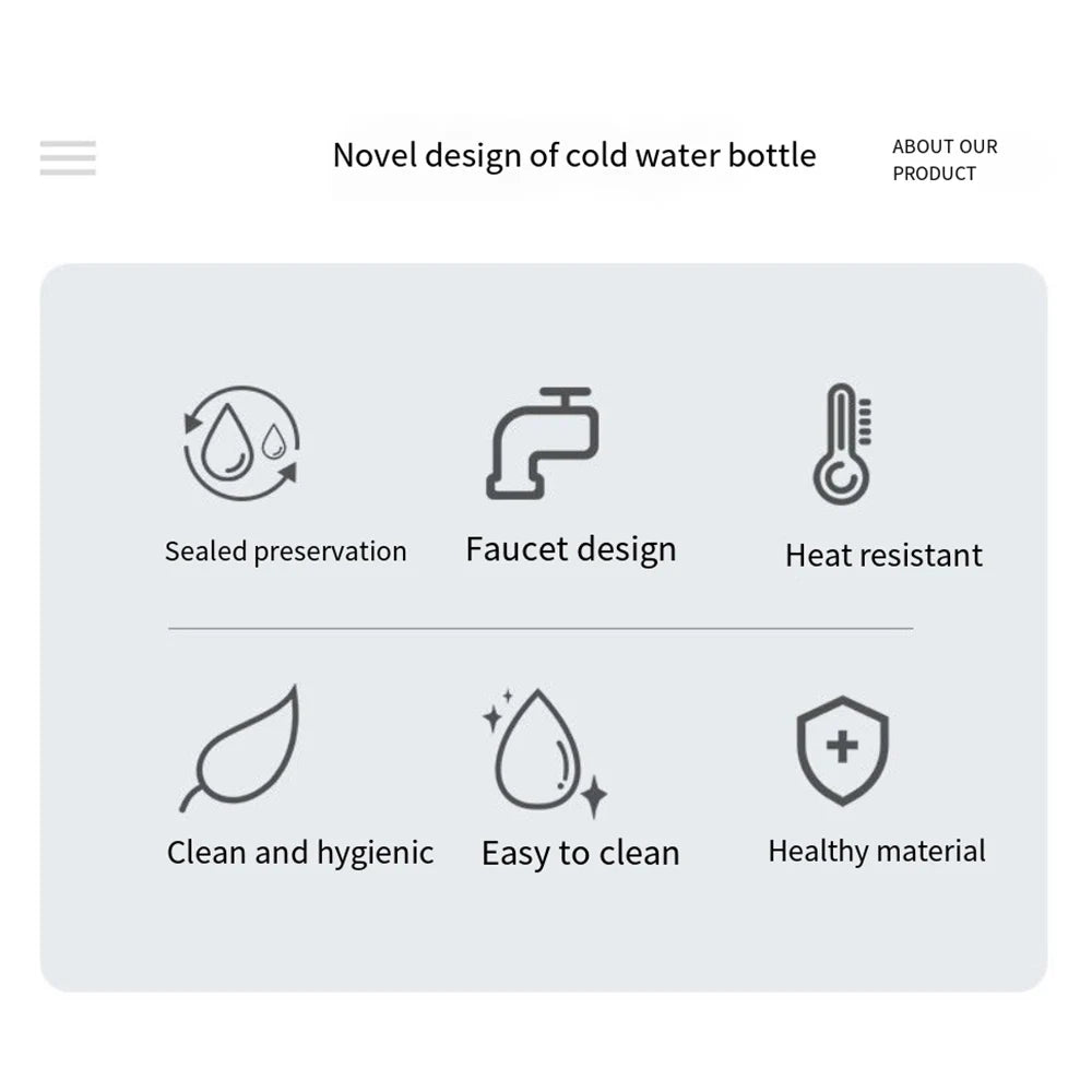 BPA Free 3.5L Cold Water Jug Clear Tea Kettle with Faucet Beverage Dispenser Refrigerator Water Container For Kitchen, Camping