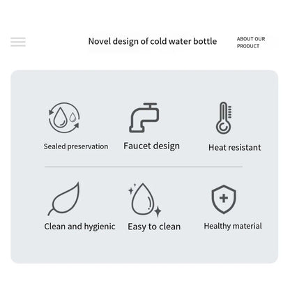 BPA Free 3.5L Cold Water Jug Clear Tea Kettle with Faucet Beverage Dispenser Refrigerator Water Container For Kitchen, Camping