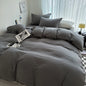 Linen Cotton Bedding Set with Sheet Duvet Cover Pillowcase Single Couple Bedsheet King Queen Double Twin Size