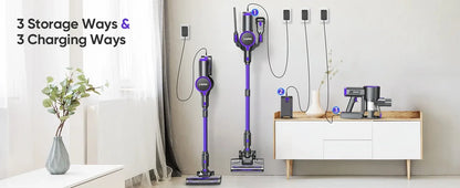 N12 Cordless Vacuum Cleaner 200W Motor Ultra Lightweight 6-In-1 Vacuum Up to 45Mins Runtime for Carpet Hard Floor