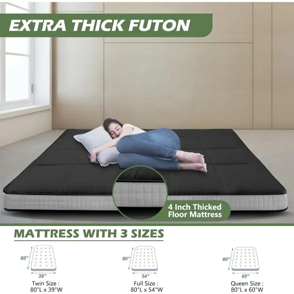 Floor Mattress, Foldable Futon