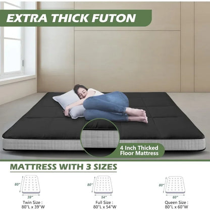 Floor Mattress, Foldable Futon