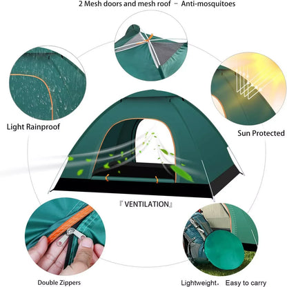 Automatic Pop Up Outdoor Camping Hiking Waterproof Sun Proof Tent Portable Backpacking 2-3 Person