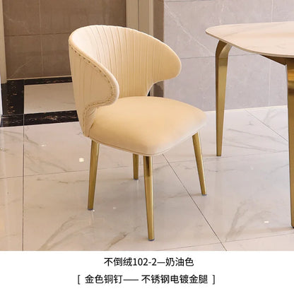 Set Of 2 Upholstered Wing Back Dining Chairs Living Room Designer Kitchen