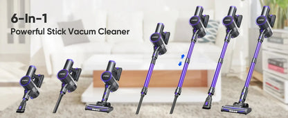 N12 Cordless Vacuum Cleaner 200W Motor Ultra Lightweight 6-In-1 Vacuum Up to 45Mins Runtime for Carpet Hard Floor