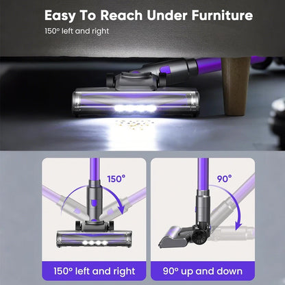 N12 Cordless Vacuum Cleaner 200W Motor Ultra Lightweight 6-In-1 Vacuum Up to 45Mins Runtime for Carpet Hard Floor