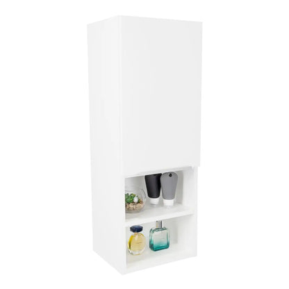 Mila Bathroom Cabinet, Two Interior  Shelves, Two External Shelves, Single Door Cabinet White