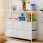 TV Stand Dresser Drawers For Bedroom With 5 Fabric Drawers