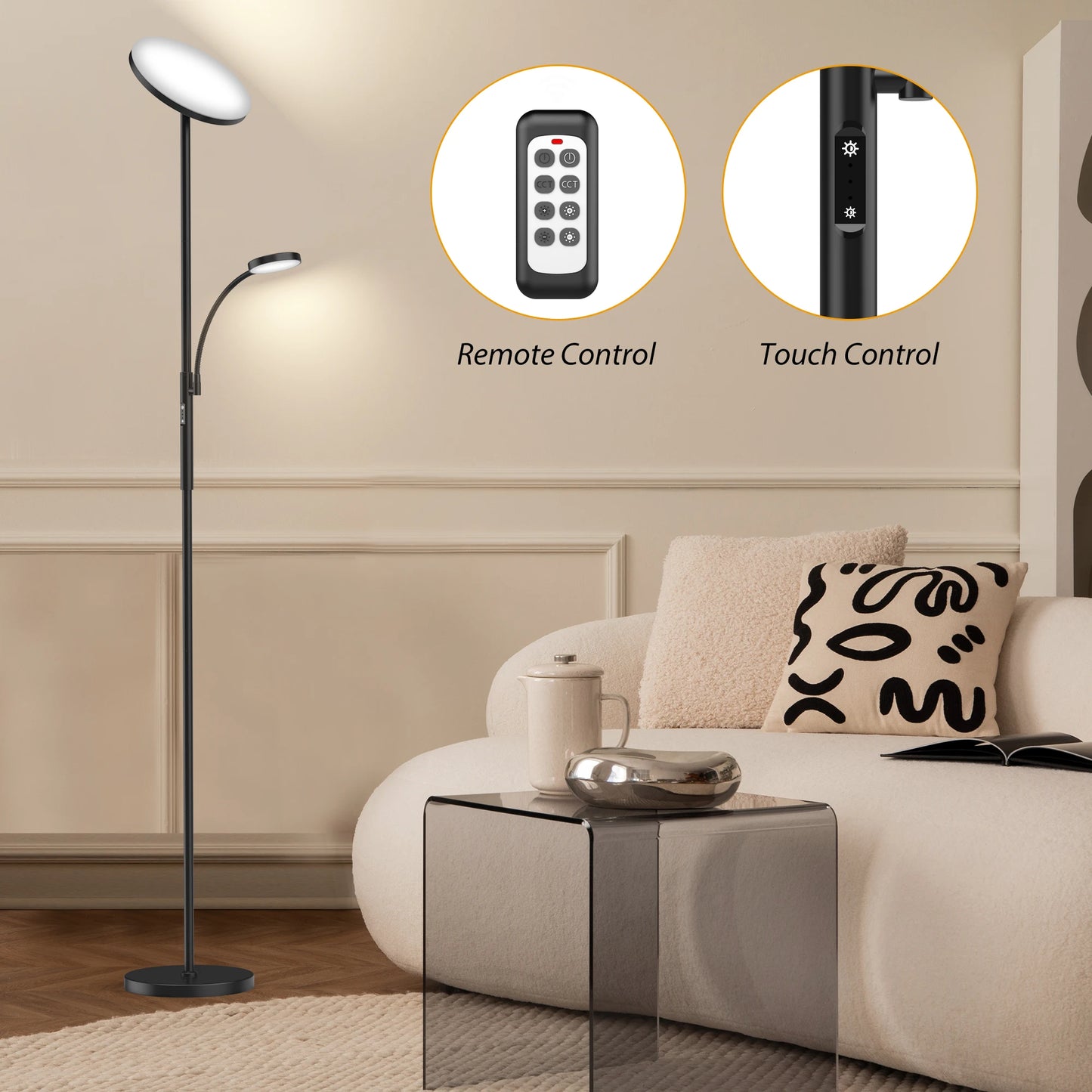 Beautiful LED Floor Lamp with Remote Control