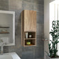 Mila Bathroom Cabinet, Two Interior  Shelves, Two External Shelves, Single Door Cabinet Pine