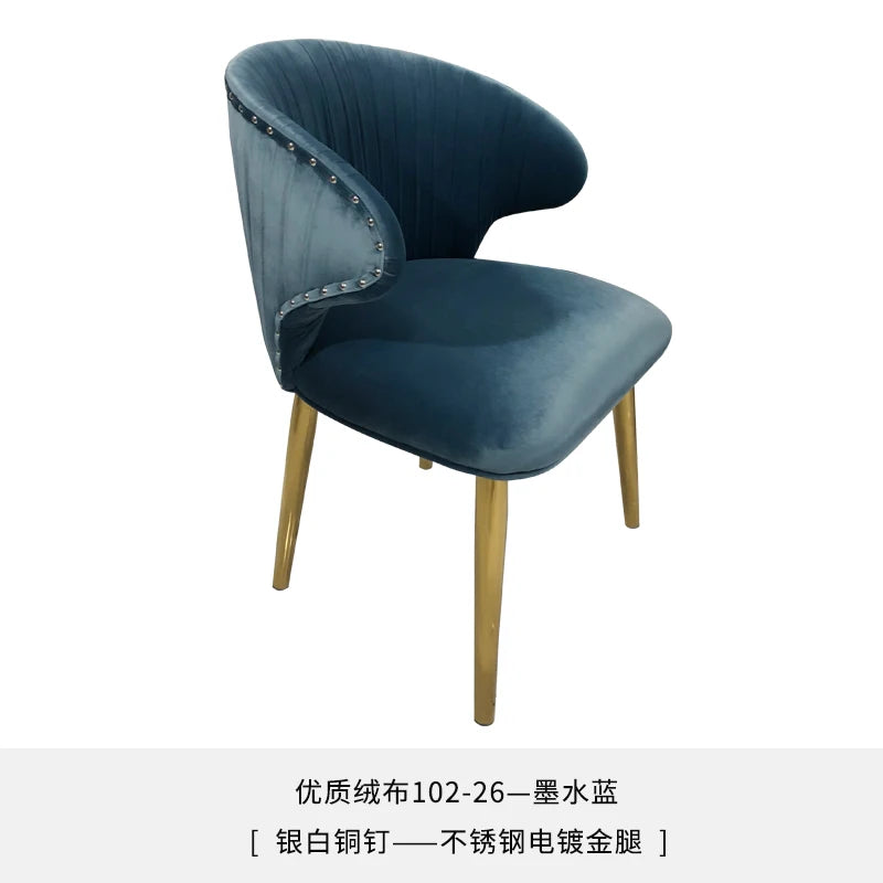 Set Of 2 Upholstered Wing Back Dining Chairs Living Room Designer Kitchen