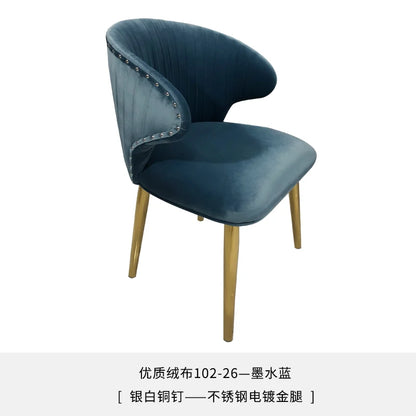 Set Of 2 Upholstered Wing Back Dining Chairs Living Room Designer Kitchen