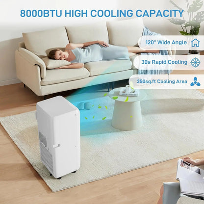 10000 Btu Portable Air Conditioner 4-in-1 Portable AC Unit Cool up to 450 sq.ft with Remote Control Window Exhaust Kit 24H Timer