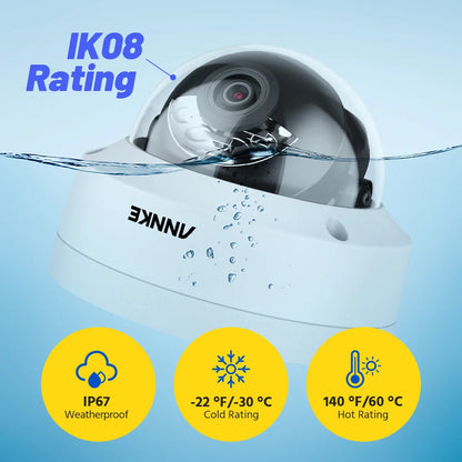 ANNKE C800 4K PoE Security Camera Outdoor IK10 8MP Smart Dual Light Built-in Mic  Apple or Google app