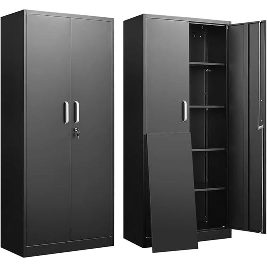 Metal Storage Cabinet with 5 Adjustable Shelves,