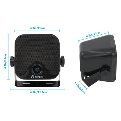 4'' 100W Heavy Duty Waterproof Boat Marine Bluetooth Speakers Surface Mounted