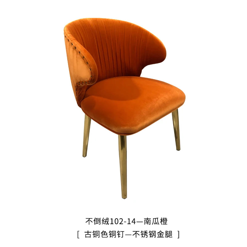 Set Of 2 Upholstered Wing Back Dining Chairs Living Room Designer Kitchen