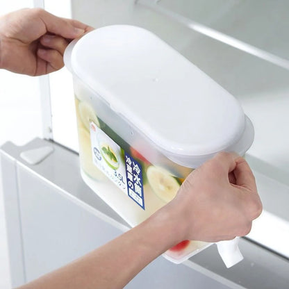 BPA Free 3.5L Cold Water Jug Clear Tea Kettle with Faucet Beverage Dispenser Refrigerator Water Container For Kitchen, Camping