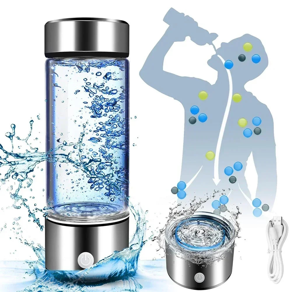 Hydrogen Water Bottle  Alkaline Ionizer USB Rechargeable Portable hydrogen Water Ionizer