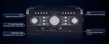 Karaoke Speaker for Outdoor Activities, Parties