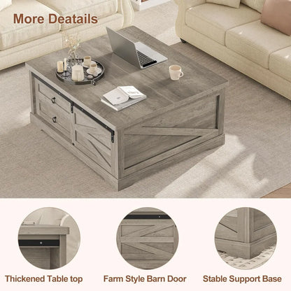 Lift Top Coffee Table with Storage,