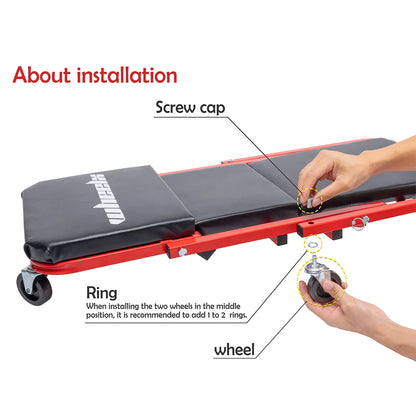 3-in-1 Rolling Creeper Fold Up