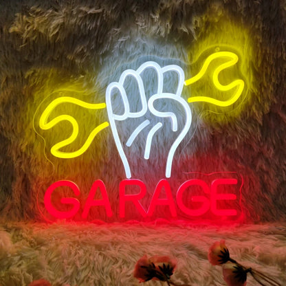 Garage Light Neon Sign, LED, Man Cave, Workshop