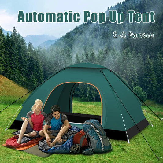 Automatic Pop Up Outdoor Camping Hiking Waterproof Sun Proof Tent Portable Backpacking 2-3 Person