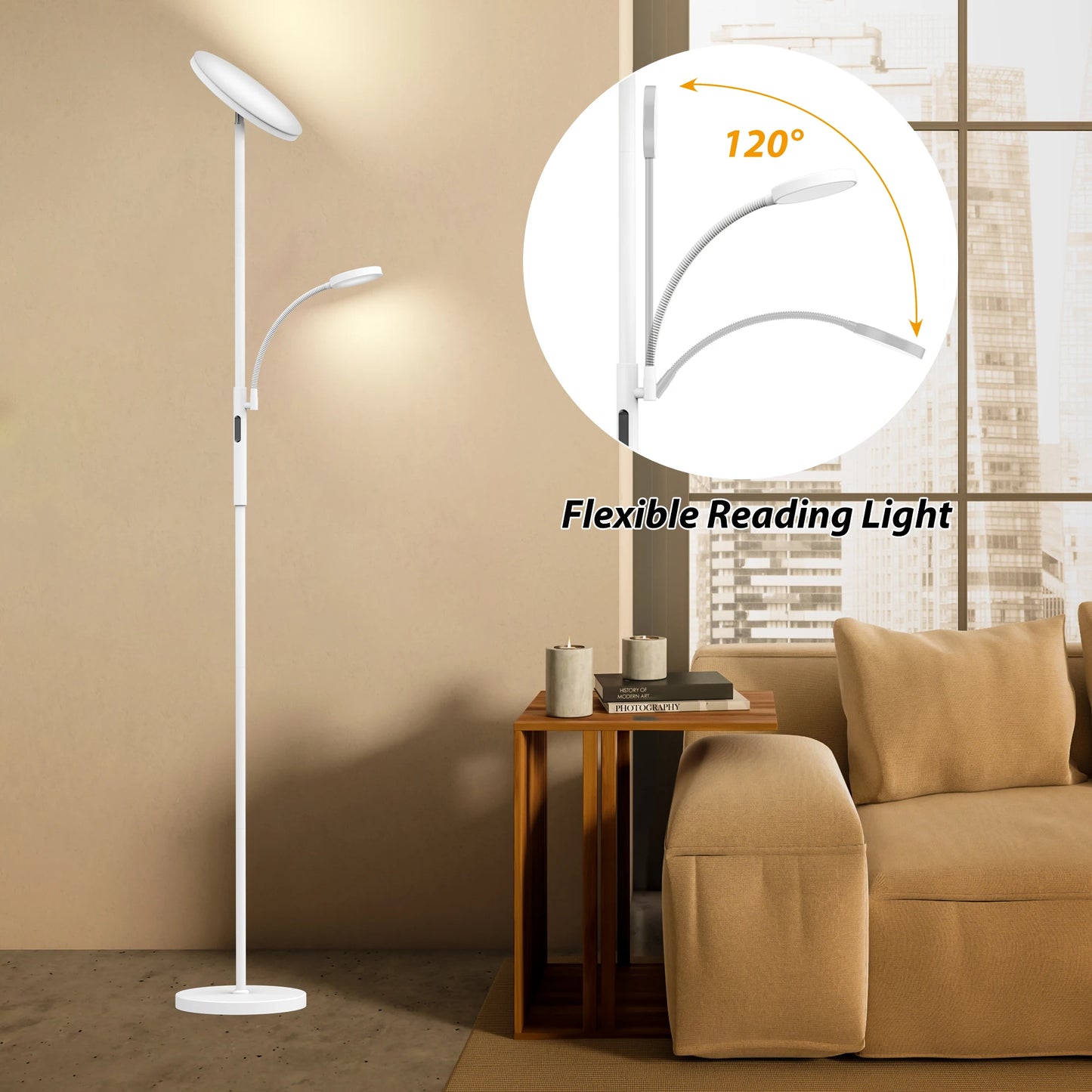 Beautiful LED Floor Lamp with Remote Control