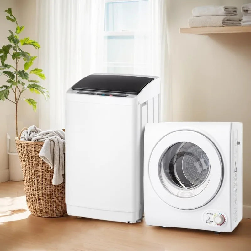 RV Size 17.8LBS Full Automatic Washing Machine and 1.5CuFt Portable Clothes Dryer Set, Compact
