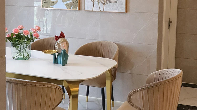 Set Of 2 Upholstered Wing Back Dining Chairs Living Room Designer Kitchen