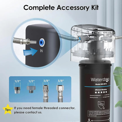 Waterdrop Under Sink Water Filter System, Reduces PFAS, PFOA/PFOS, Lead, Chlorine, Bad Taste 8K Gallons